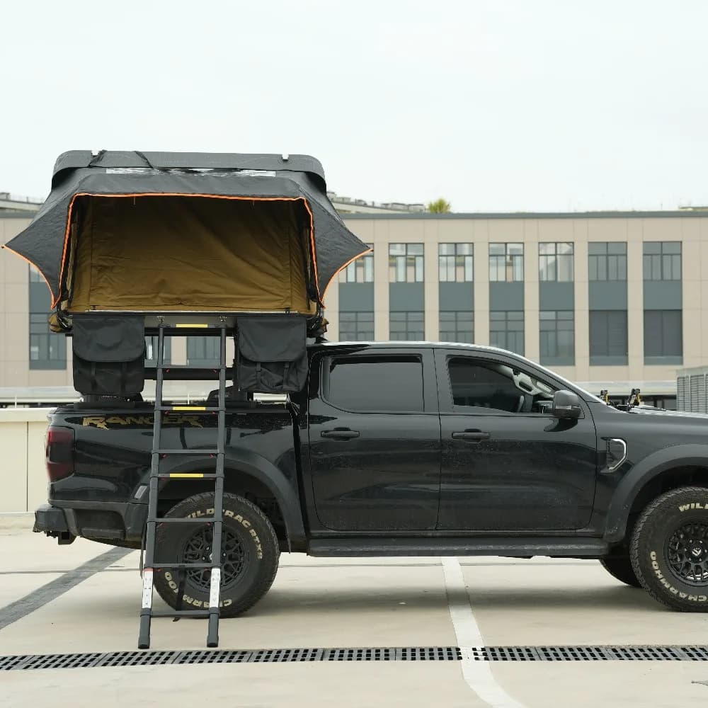 Vehicle Compatible Hard Shell Rooftop Tent 2-3 Person Waterproof All Season 4x4 Offroad SUV Models Roof Rack Quick Automatic