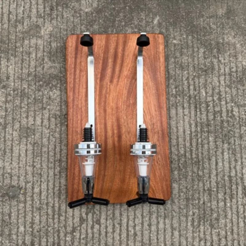 30ml Quantitative Double-wine Pour Rack with Log Back Plate Bottle Holder Self-service Bartending Rck Red Wine Decoration