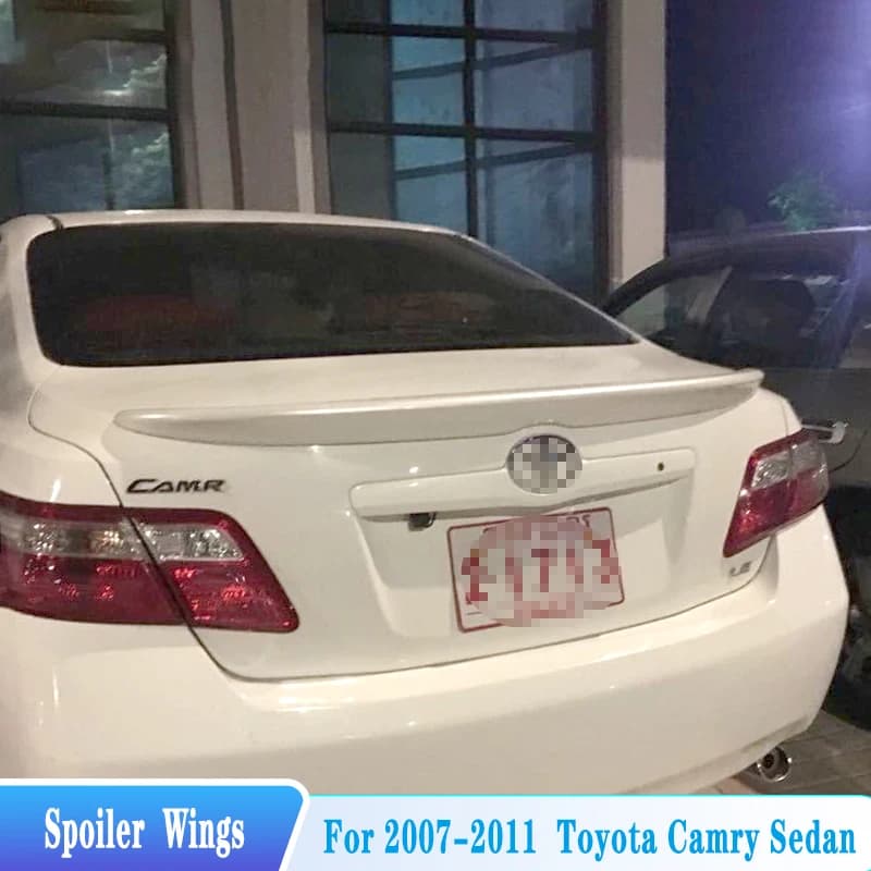 For 2007-2011 Toyota Camry Car Rear Trunk Spoiler Wings High Quality ABS Material Car Exterior Tuning Trim Body Kit Accessories