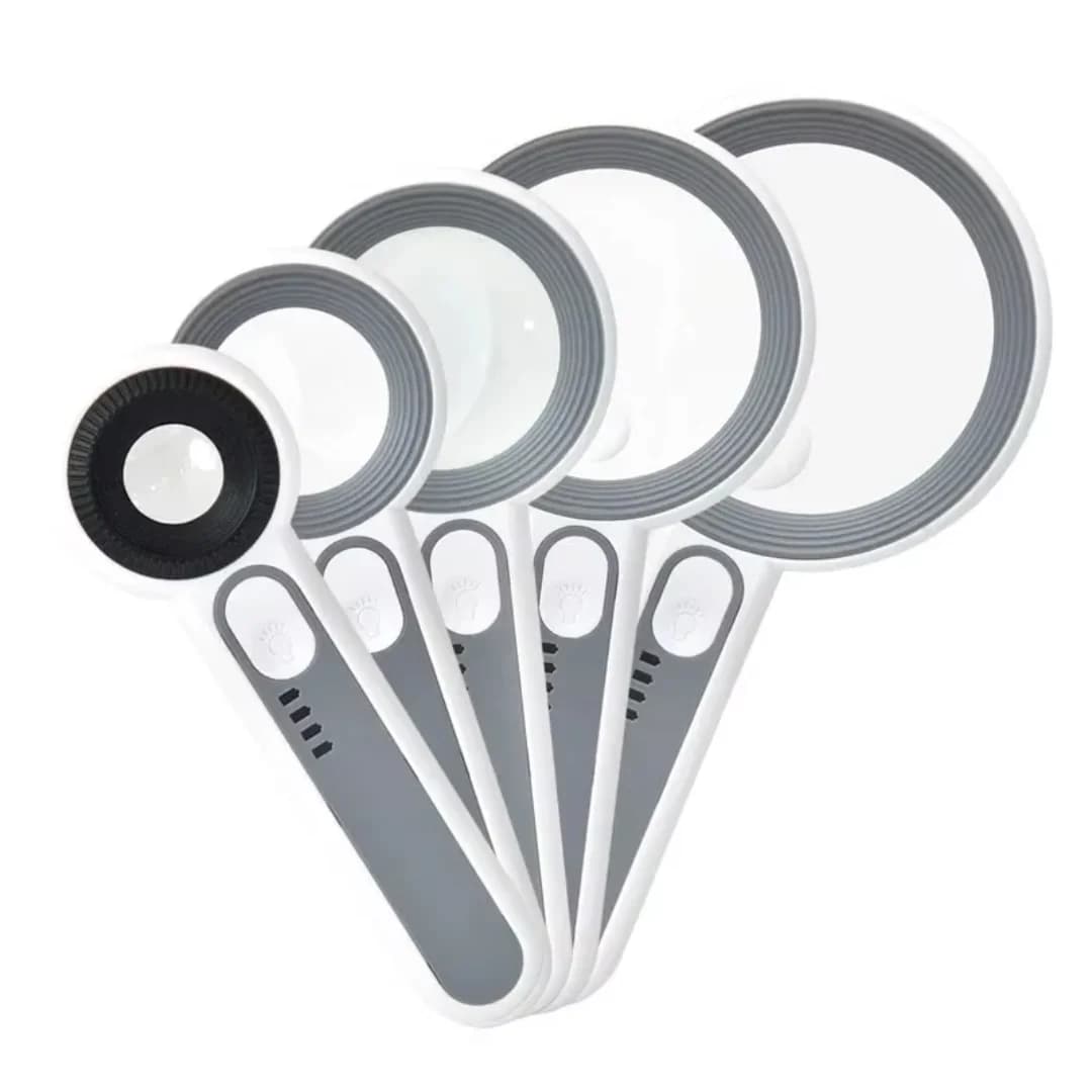 Rechargeable 12X Portable Magnifying Glass with LED Light for Seniors Reading Jewelry Craft Coin Stamp Inspection Repair