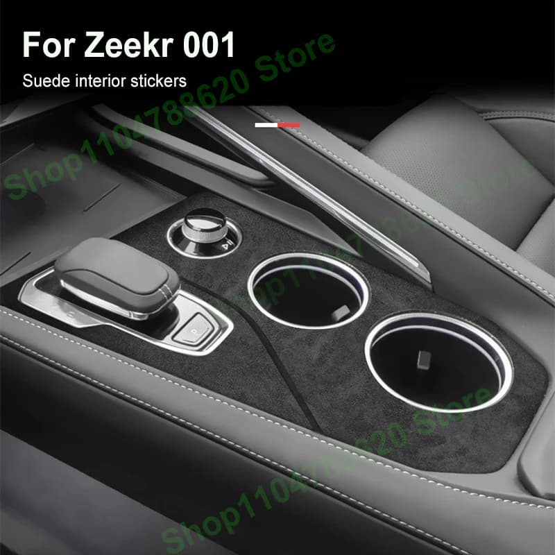 For Zeekr 001 Central Control Gear Sticker Instrument Interior Suede Decorative Accessories Door Trim Protective Film