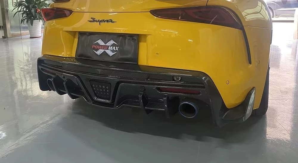 Carbon Fiber Toms Style Rear Bumper Lip Diffuser for Toyota GR Supra A90 A91 MK5 Rear Diffuser