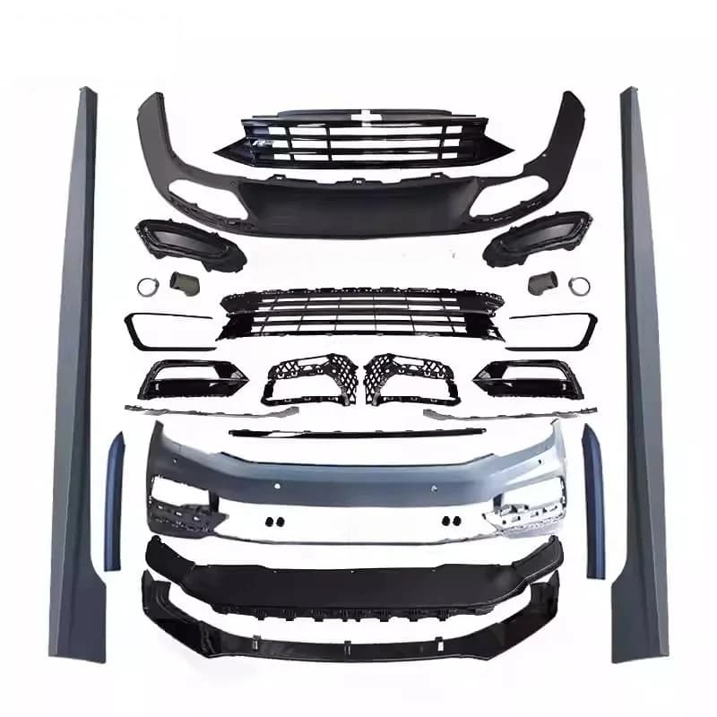 High Quality R-Line Upgrade Body Kit Front Bumper Shovel Side Skirt Grille Rear Lip Tail Throat For VW Passat B8 2016-2019