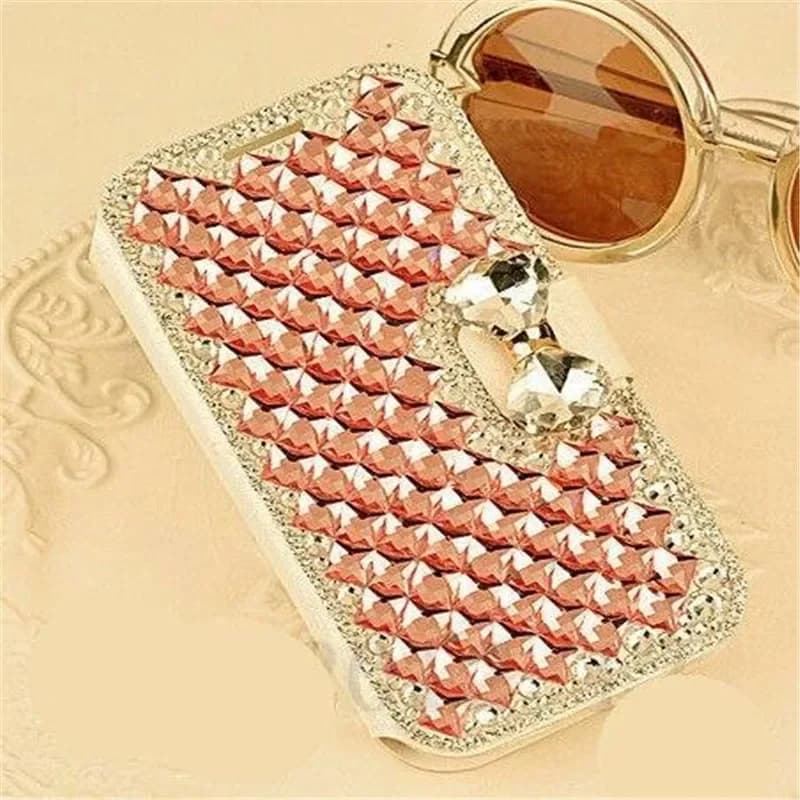 Bling Crystal Rhinestone Leather Diamond Luxury Flip Wallet Card Skin Case Cover For iphone15 14 11 12 13 pro XS MAX XR 16 Case