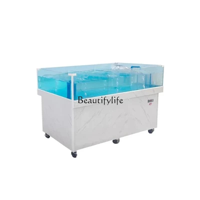 Mobile Seafood Pool Commercial Refrigeration Integrated Hotel Seafood Tank Shellfish Pool Supermarket Hotel Seafood Fish Tank H