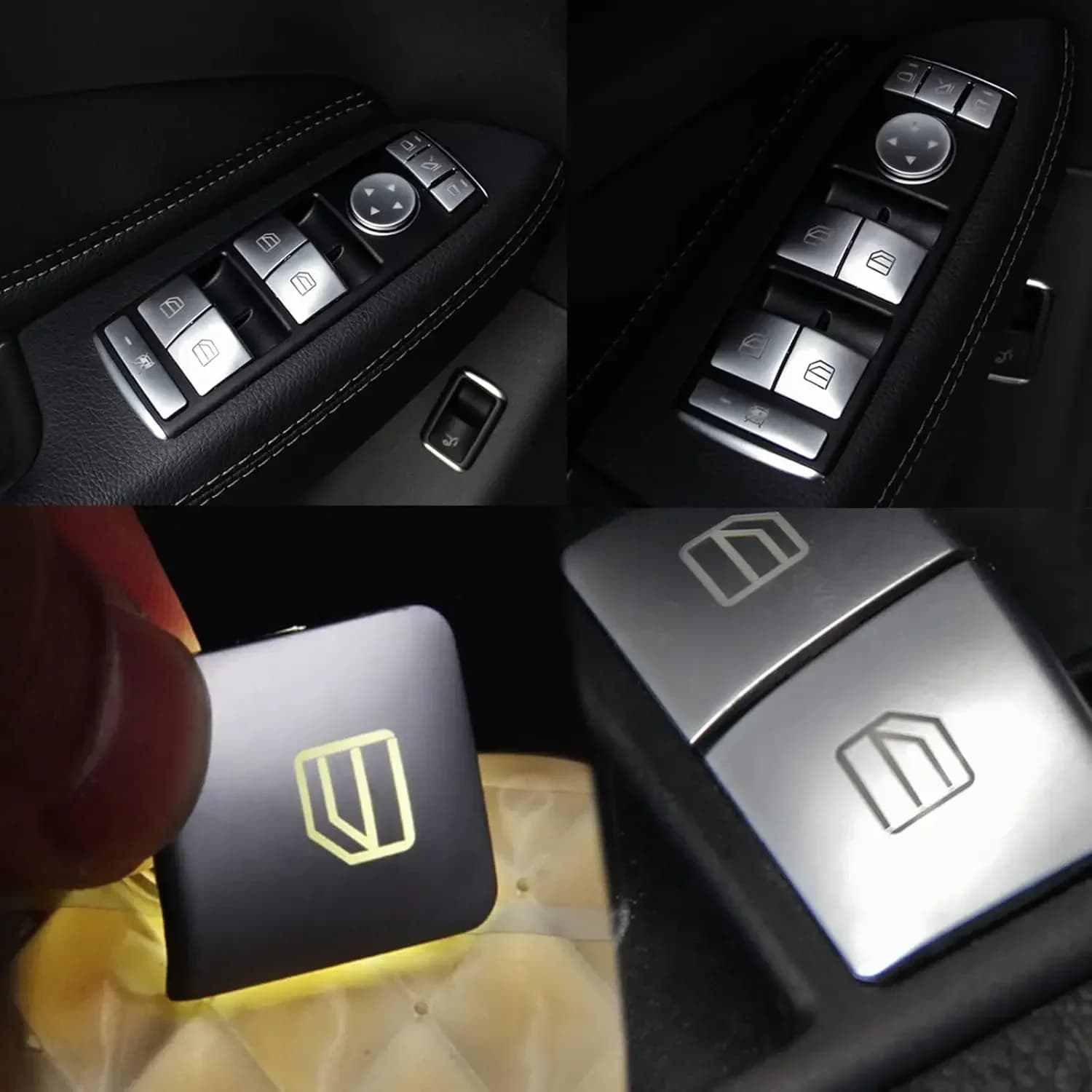 Car Window glass lift button Trim Cover sticker for Mercedes Benz A/B/C(W204)/E(W212)/GLA /CLA/ GLK/ GLE-class