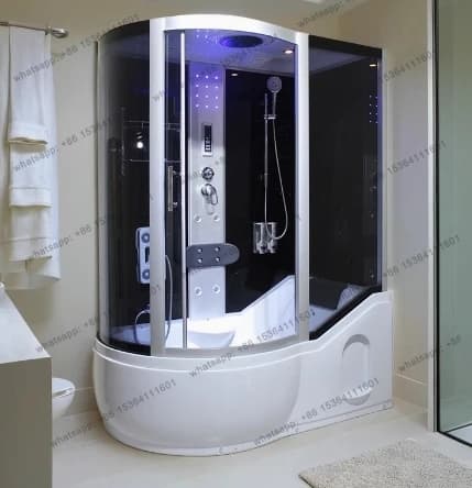 tempered glass bath room Shower room as a whole can take a bath, surf massage, household bathtub partition