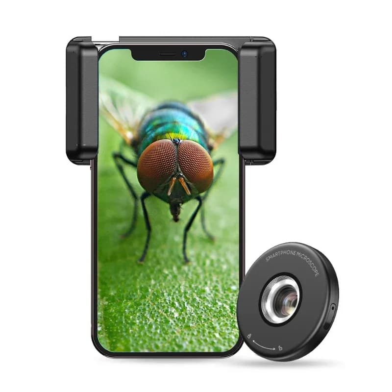 Portable mobile phone microscope 100 times high definition macro lens, jewelry main board insect  students science iden