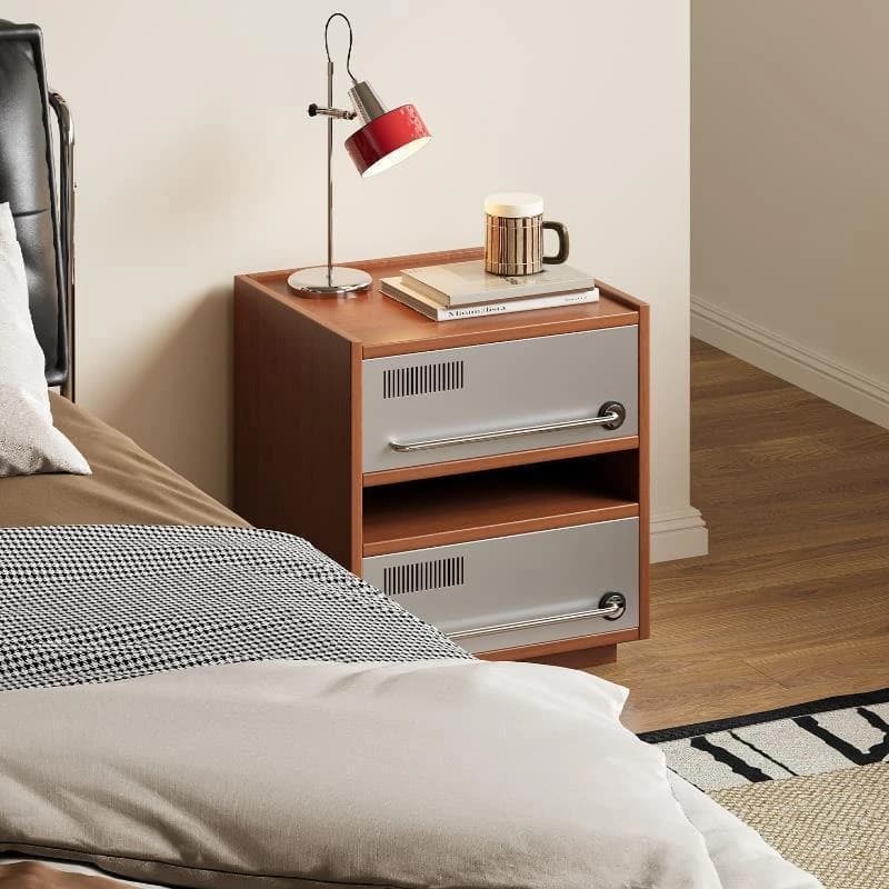 Medieval style retro bedside table contrasting color removable locker modern small apartment decorative drawer cabinet