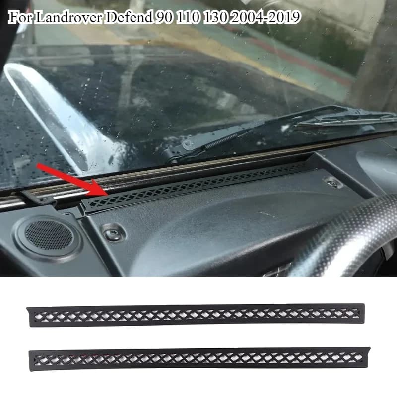 For Land Rover Defender 90 110 2004-2018 Aluminum alloy Car Dashboard Air Outlet Anti-blocking Mesh Cover Car Accessories
