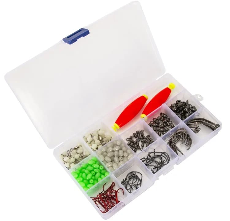 Snada 303 Pieces Sea Fishing Accessories Combination Fishing Hook Connector Float Game Line Set Fishing Tackle Kit
