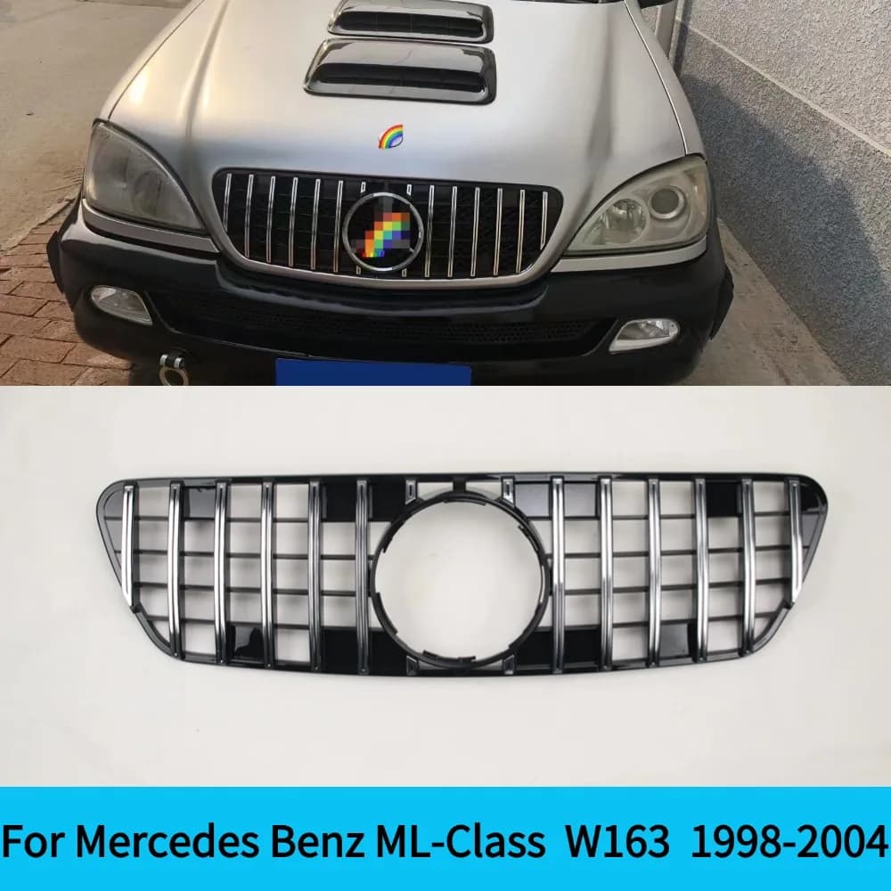 For W163 ML350 ML500 ML400 ML320 1998-2004 Mercedes Benz ML-Class  Style Front Bumper Bar Grille Replacement Accessory
