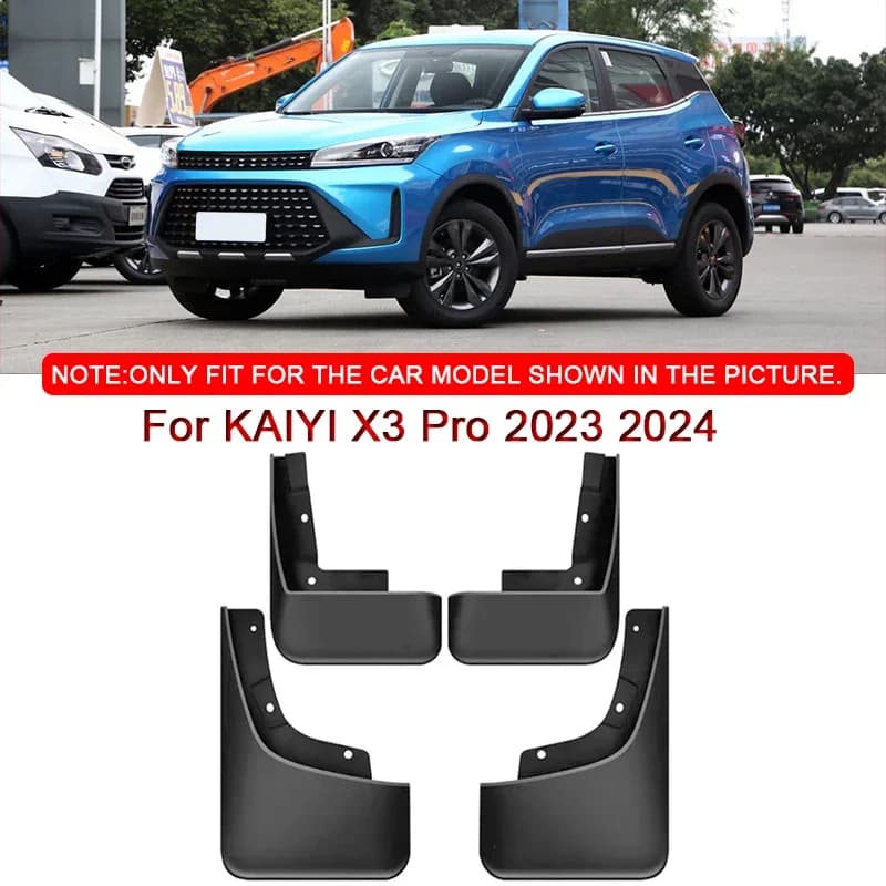 4pcs For KAIYI X3 Pro 2023 2024 Car Styling ABS Car Mud Flaps Splash Guard Mudguards MudFlaps Front Rear Fender Auto Accessories
