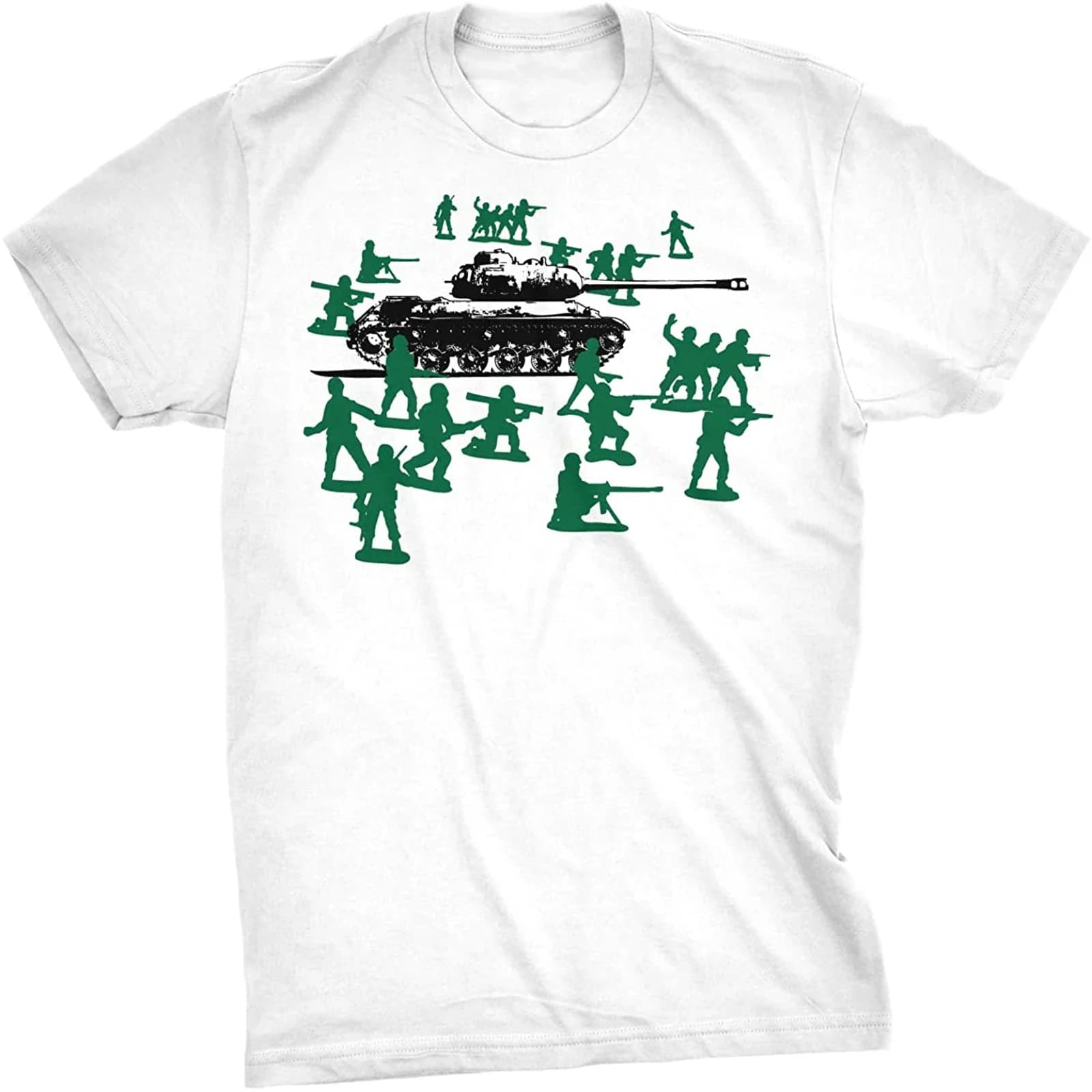 Crazy Green Army Panzer Men T Shirt Vintage Funny Shirts Military Novelty Tee size S-3XL 100% Cotton