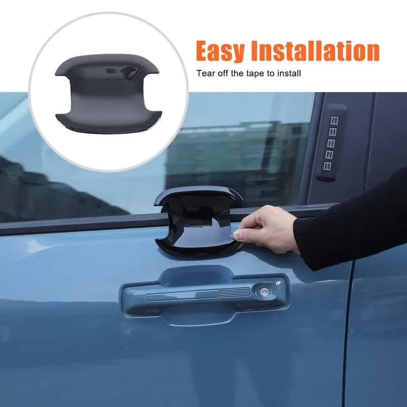 ABS Black For Ford Maverick 2022-2025+ Car Exterior Door Handle Bowl Decorative Sticker Car Exterior Protection Accessories