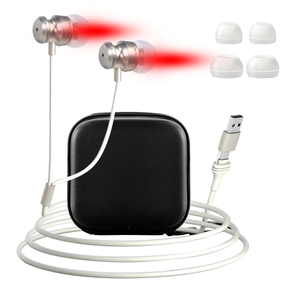 Dual-Port (USB/Type-C) Semiconductor Laser Head - 650nm Nano Light Wave, Ear Canal Irradiation Physiotherapy Accessory