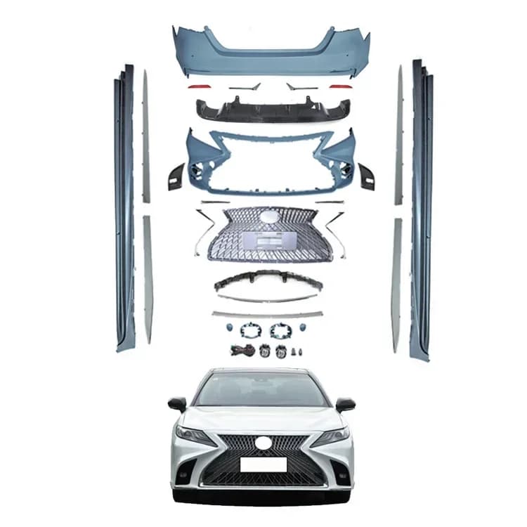 High Quality Facelifts Side Skirts Grille Rear Diffuser Car Front Bumper Bodykit Body Kit for Camry 8th 2018+