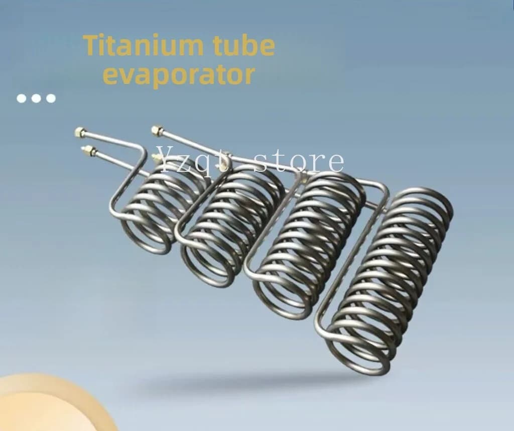 Evaporator Refrigeration Seafood Fish Pool Chiller Pure Titanium Tube Heat Exchanger Evaporator Titanium Cannon Titanium Barrel