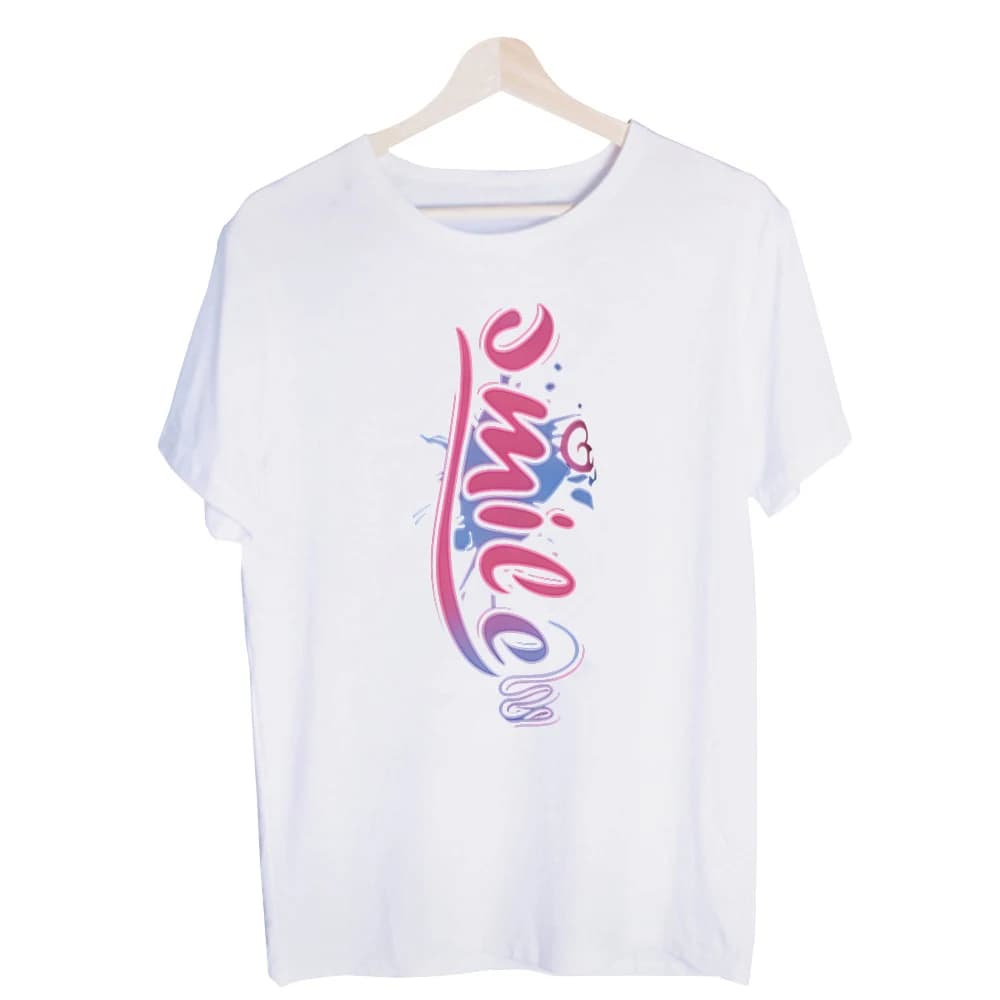 Men's Smile Typography Print Graphic Tee, Short Sleeve Crew Neck T-Shirt for Casual Daily Wear and Summer Outfits