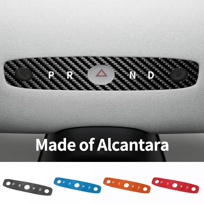 For Tesla Model 3 (2023-) / Model Y (2025-) Car Reading Light Panel Trim Sticker Anti Scratch Carbon Fiber Interior Accessories