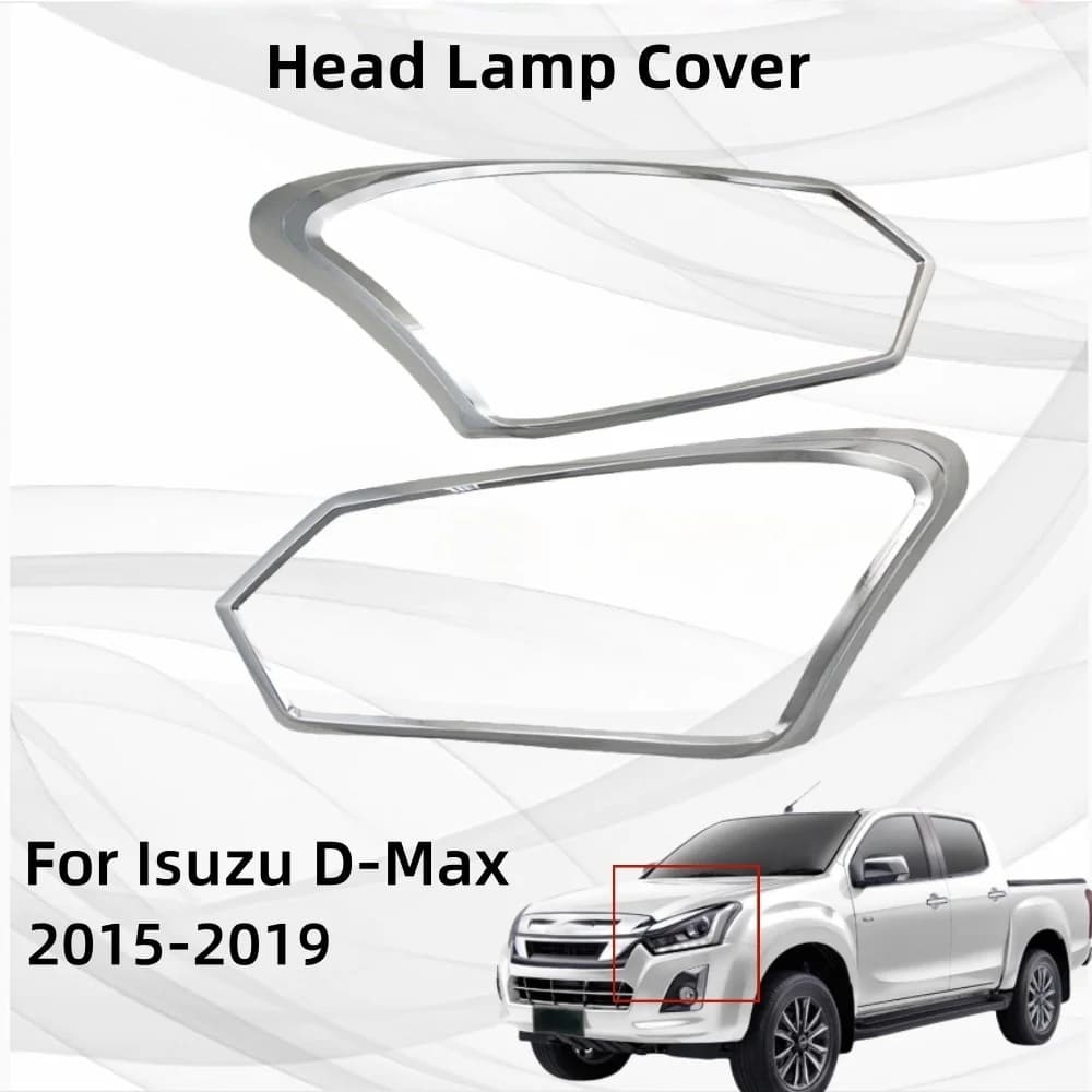 Head Lamp Cover For Isuzu D-Max Dmax 2015 2016 2017 2018 2019 ABS plastic Car Stickers Components Decorate Trim Paste Style