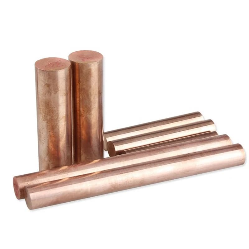 15mm to 50mm Copper Rod T2 Pure Red Coppers Solid Round Bar Rods Plating Solution Metalworking Electrode Mold