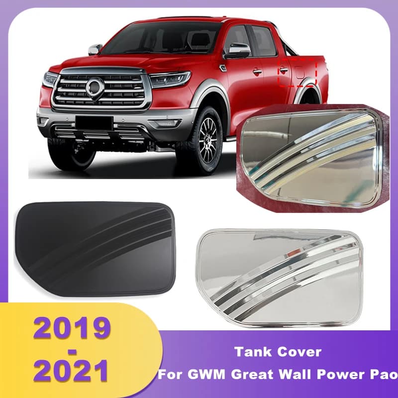 ABS Chrome Oil Fuel Gas Cap Tank Covers For GWM Great Wall Power Great Wall Pao 2019 2020 2021 Pick Up