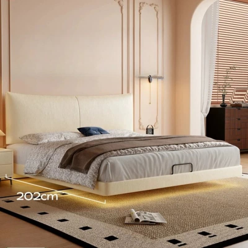Leather Storage Beds Floating Lit Double Simple Modern Beds Japanese Fabric Muebles Para Dormitorio Furniture For Bedroom