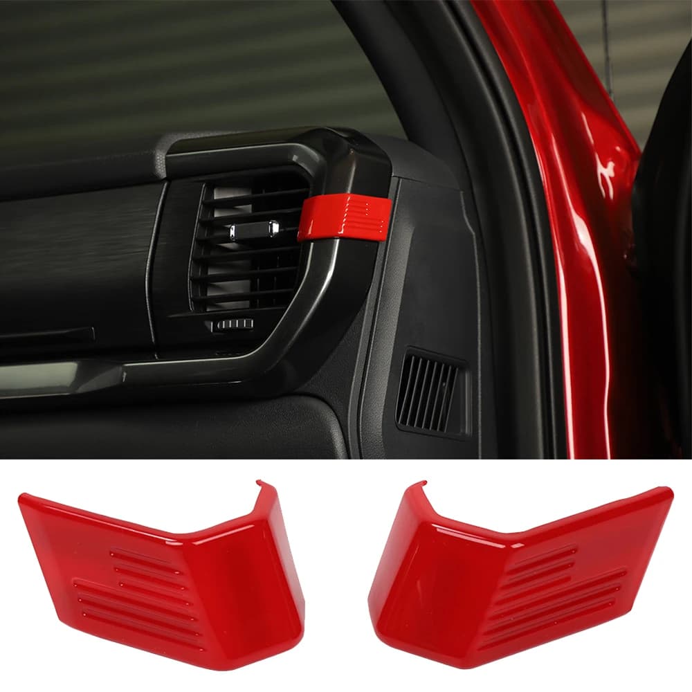 Car Center Console Air Conditioning Vent Outlet Decoration Cover for Ford F150 2021 2022 2023 2024 2025 Interior Accessories