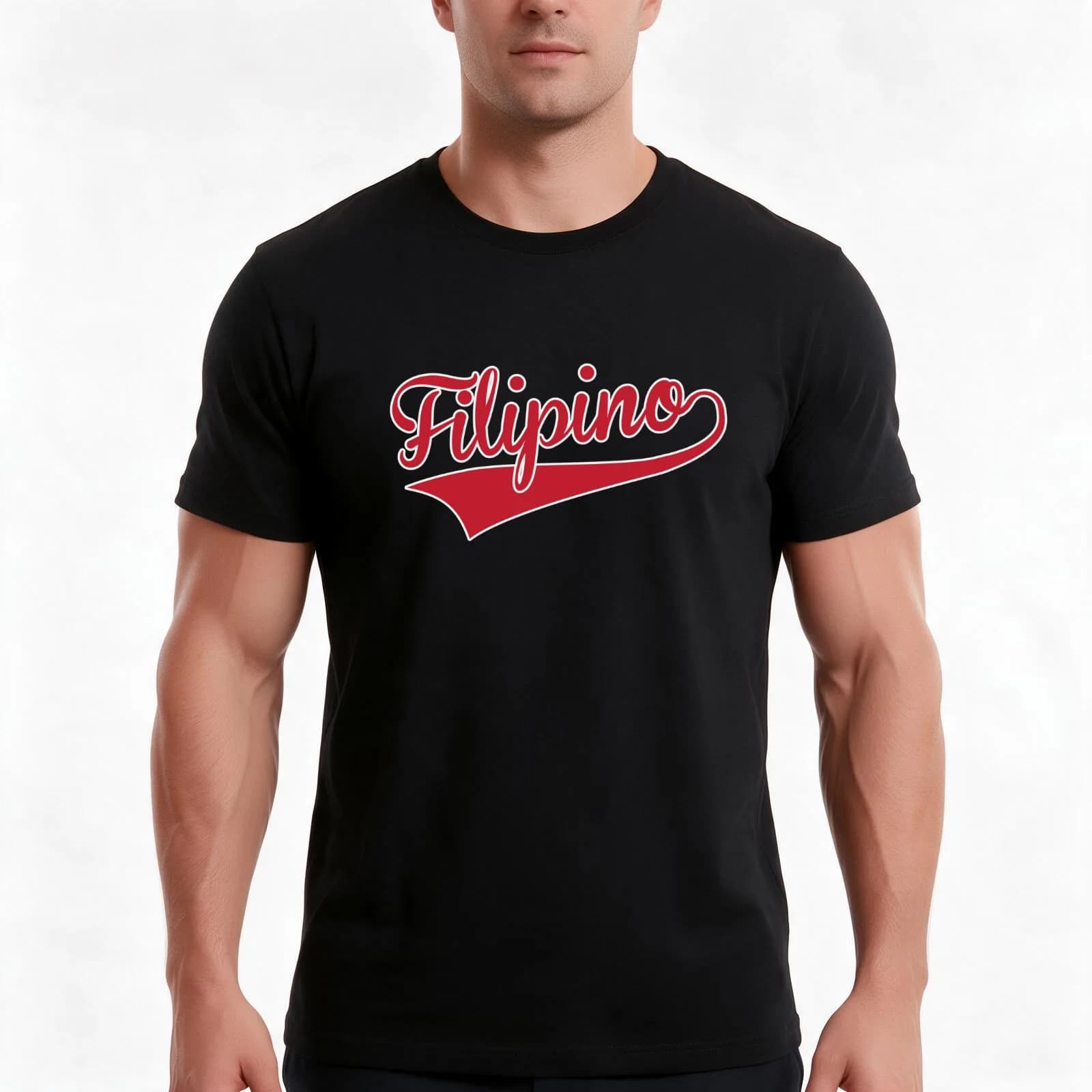 Filipino T-Shirt, Summer Casual Cotton Tee, Oversized Streetwear Tops, Vintage Graphic Print, Loose Fit Short Sleeve