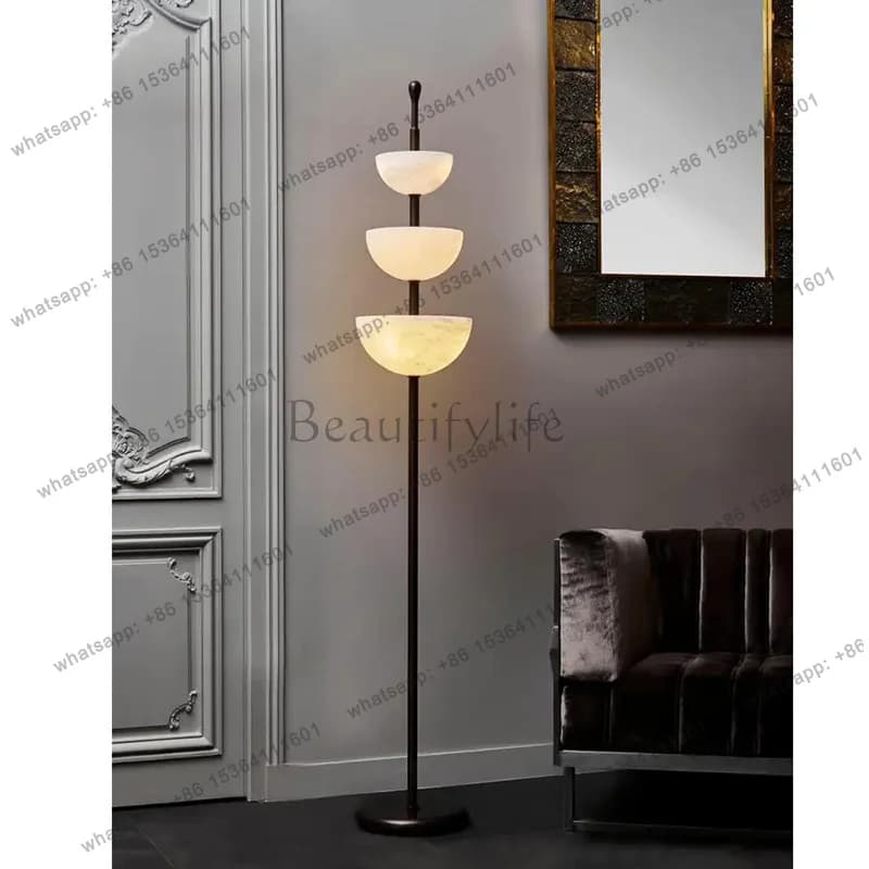 YJ natural marble floor ornament luminous designer high-end villa hotel decoration