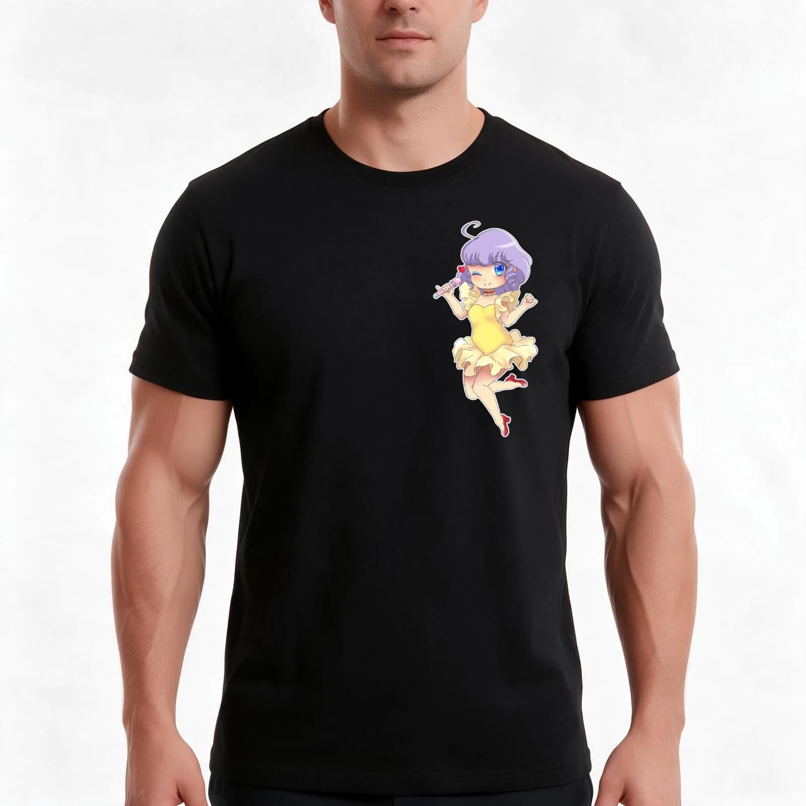 Creamy Mami - Render T-Shirt, Summer Casual Cotton Tee, Oversized Streetwear Tops, Vintage Graphic Print, Loose Fit Short Sleeve