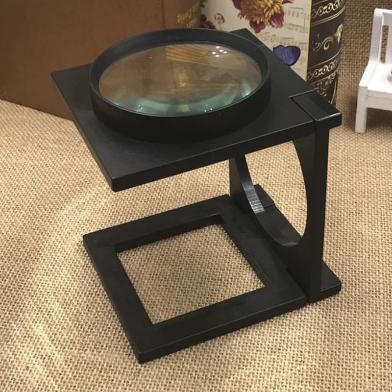 4PC 5X 65mm Loupe K9 Optical Lens Magnifying Glass Plastic Three-Folding Cloth Mirror Cropped Pigeon Eye Magnifier Glasses