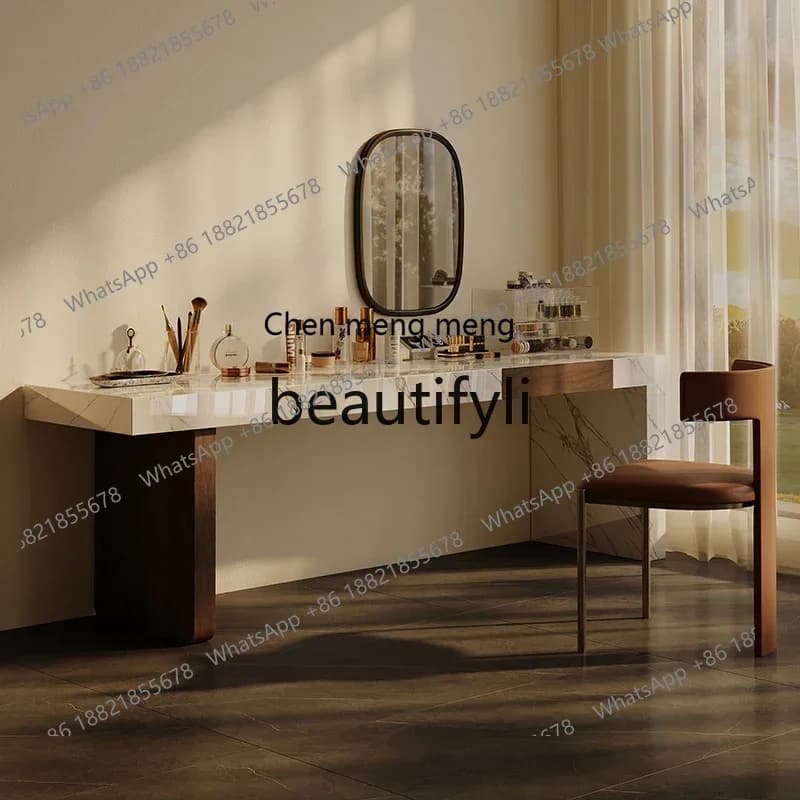 High-end dressing table Italian designer marble dressing table Bedroom minimalist desk2936