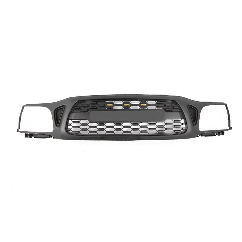 For Toyota Tacoma 2001-2004 Front Grille Matte Black Honeycomb Off Road Bumper Grill with LED Lights ABS Parrilla Delantera