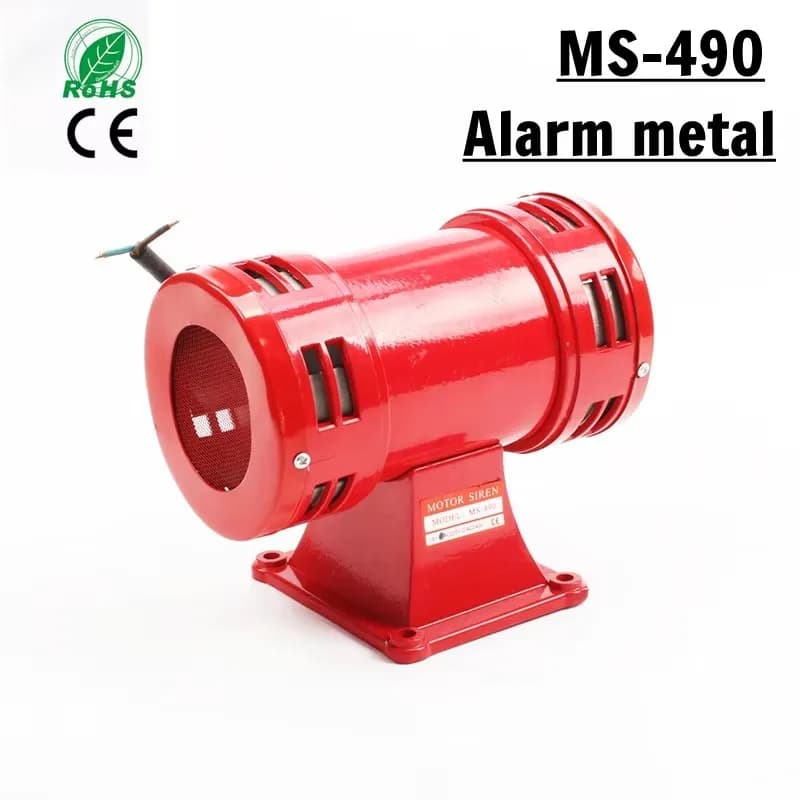 MS-490 AC 110V / 220V 120db Motor Driven Air Raid Siren Metal Horn Double Industry Boat Alarm