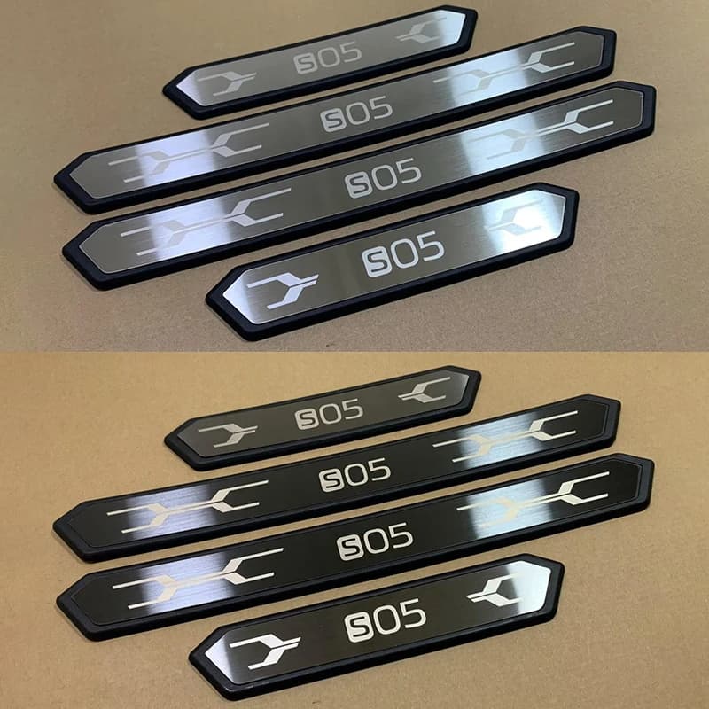Car Door Sill Protection Car Self-adhesive Scuff Plate Pedal Trim Auto Auto Exterior Decoration Stickers For Changan S05 2024 Pl