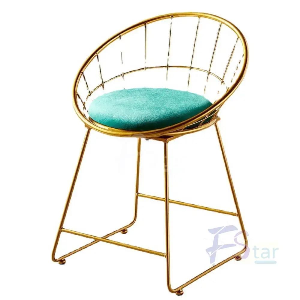 Counter Bar Stool Gold Frame Metal Fabric Upholstered Back Hot Selling Luxury with Velvet Stainless Steel Bar Chair Modern