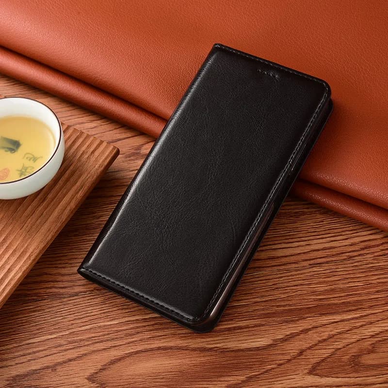 luxury Genuine Leather Case For ZTE Axon 10 10S 20 30 Ultra Mini Max Pro 5G Case Retro Crazy Horse Flip Cover