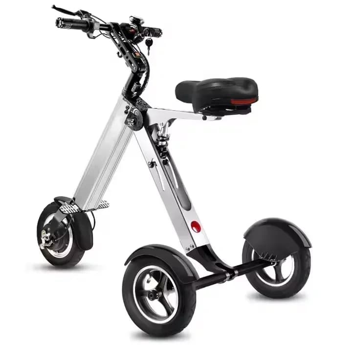Ultra-light folding 3-wheel scooter portable aluminum alloy folding mobile electric tricycle