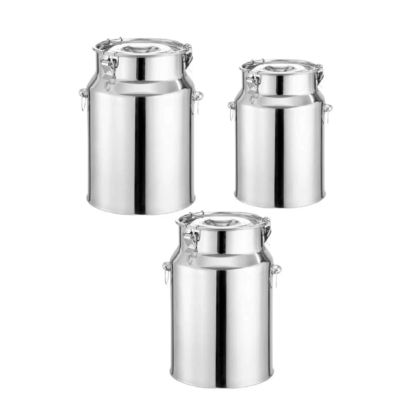 Sealed Bucket Brine Bucket with Lid Portable Tea Tin Coffee Bean Container Storage Jar for Hotel Home Canteens Sugar Salts