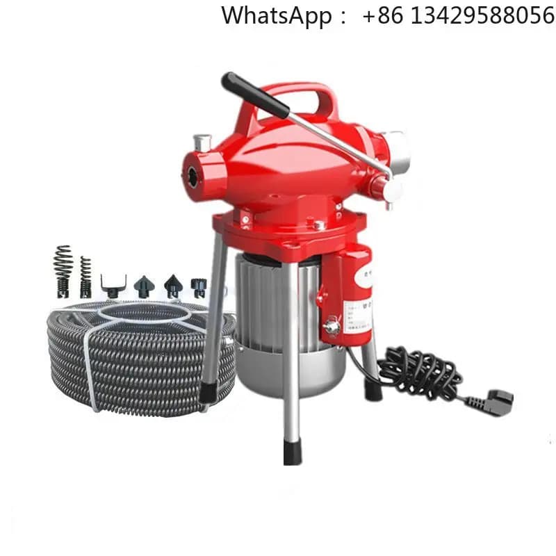 2200W Pipe Dredging Machine Professional Sewer Toilet Floor Drain Cleaning Tool Clog Remover Unclogger 40m 220V