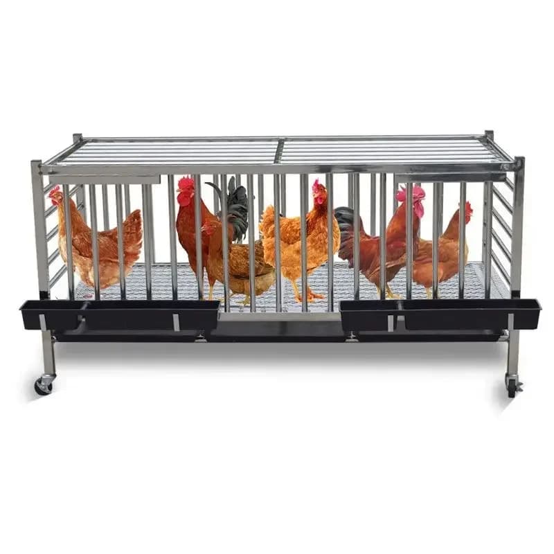 Stainless steel chicken cage household large breeding