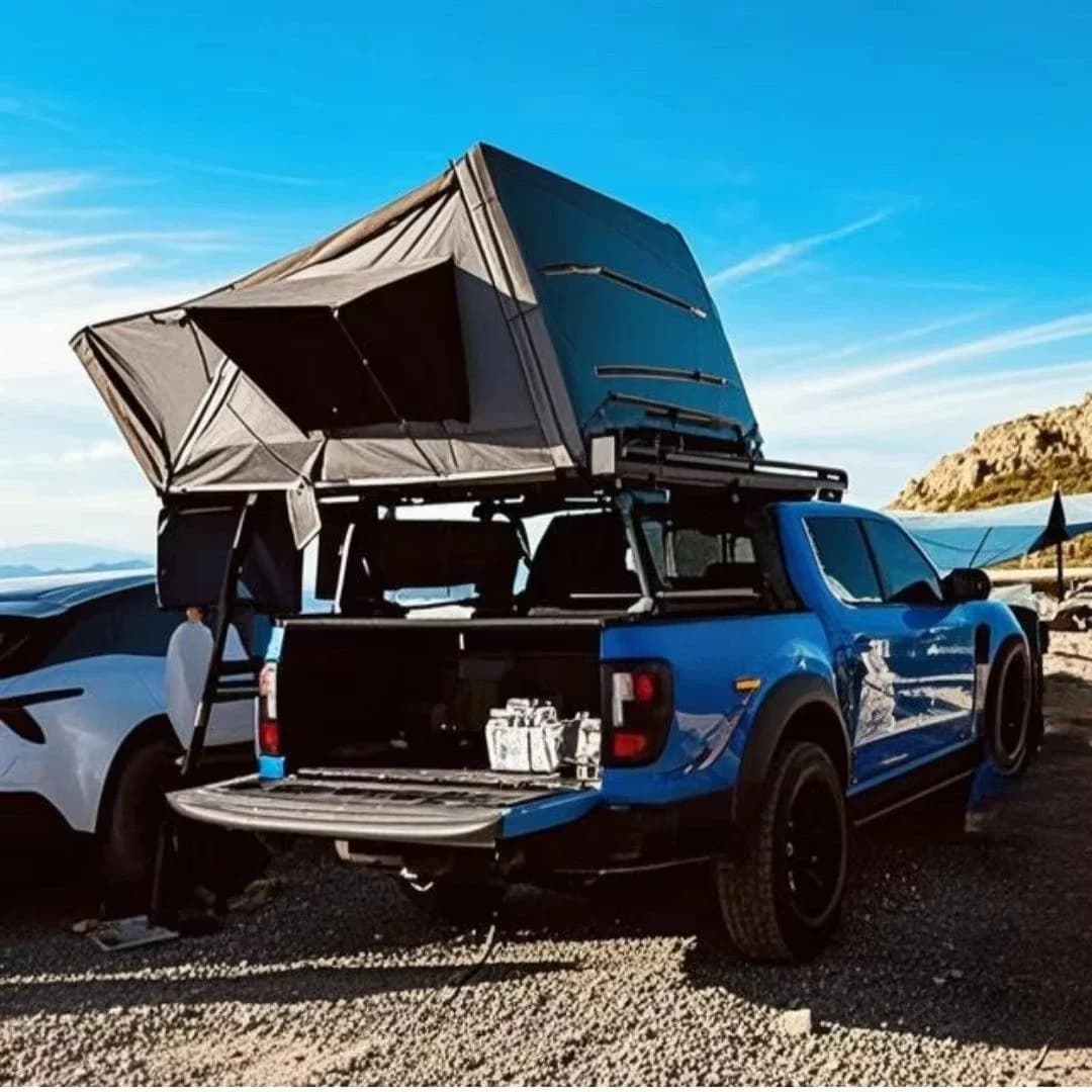 ABS Oxford Roof Tent Rollover SUV Car Mounted Hard Shell Triple Layer 2 Person Four-Season Fully Automatic Quick Opening Folding