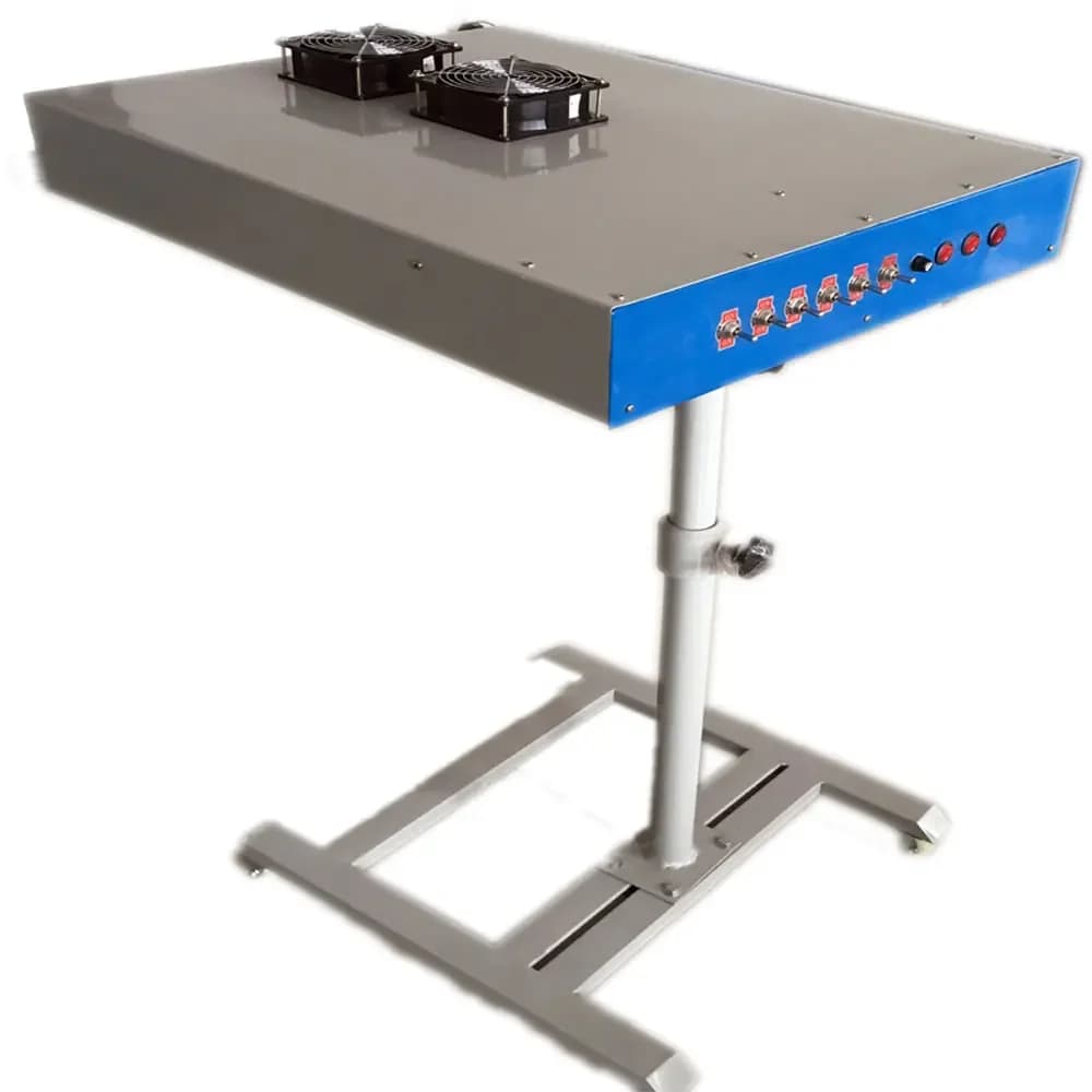 3.6KW Wire Mesh Dryer For Rotary Machine Printing Mobile Oven Printing Machine Screen Printing Table Color With 6 Lamps