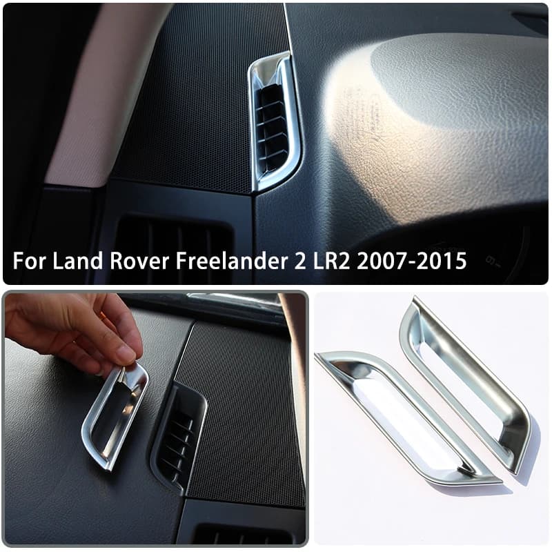 For Land Rover Freelander 2 LR2 2007-2015 ABS Chrome Car dashboard air vent decorative frame Cover Trim Car Interior Accessory