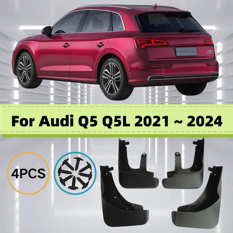 Mud Flaps For Audi Q5 Fender Q5 Q5L PLUS Sports 2018-2024Fender Splash Guards Mudflap Mudguard Mud Flaps 4PCS Car Accessories