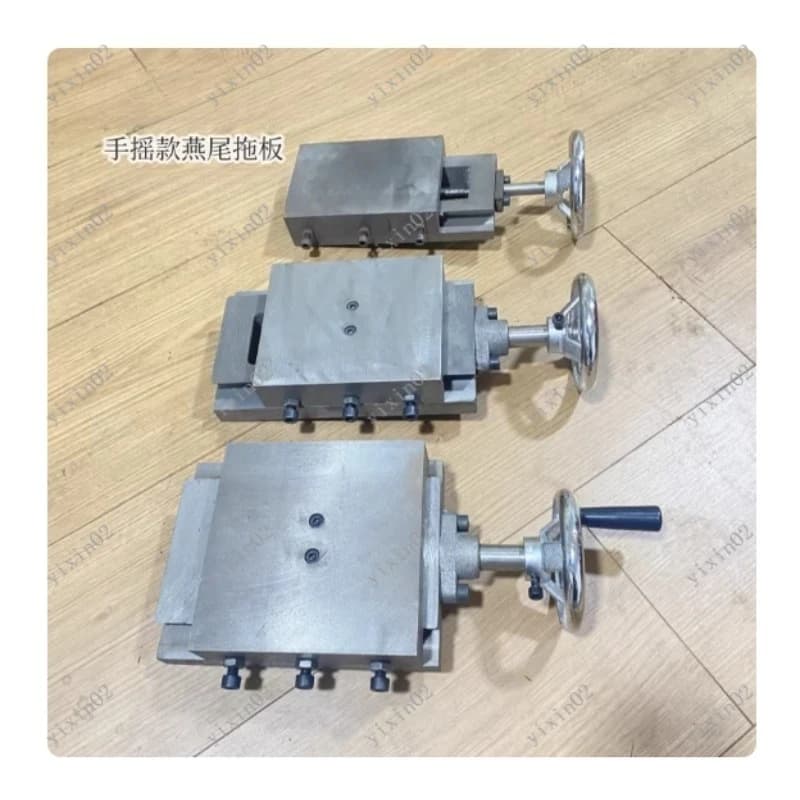 Cast Iron Dovetail Groove Slide Table, Hand‑Crank Linear Sliding Guide Rail Module for Workbench Adjustment