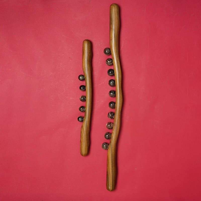 5 beads 10 sandalwood bar body massage stick