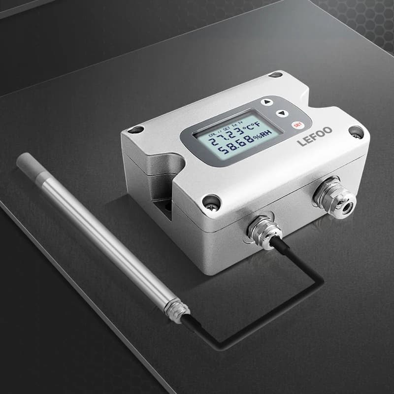 Explosion Proof  Split Type High Accuracy Temperature Humidity Meter Chips LCD Display Back Light USB OEM IP64 Stainless Steel